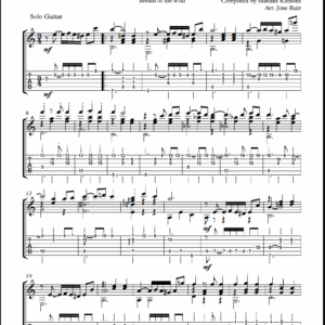 Zelda Kass Theme Guitar Tab for Classical Guitar