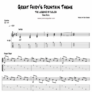 Zelda Great Fairy Fountain Guitar Tab for Classical Guitar
