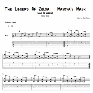 Zelda   Song Of Healing Guitar Tab