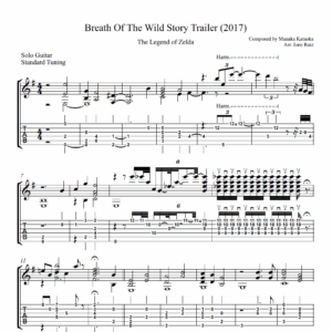 Zelda- Breath Of The Wild 2017 Trailer Theme Guitar Tabs