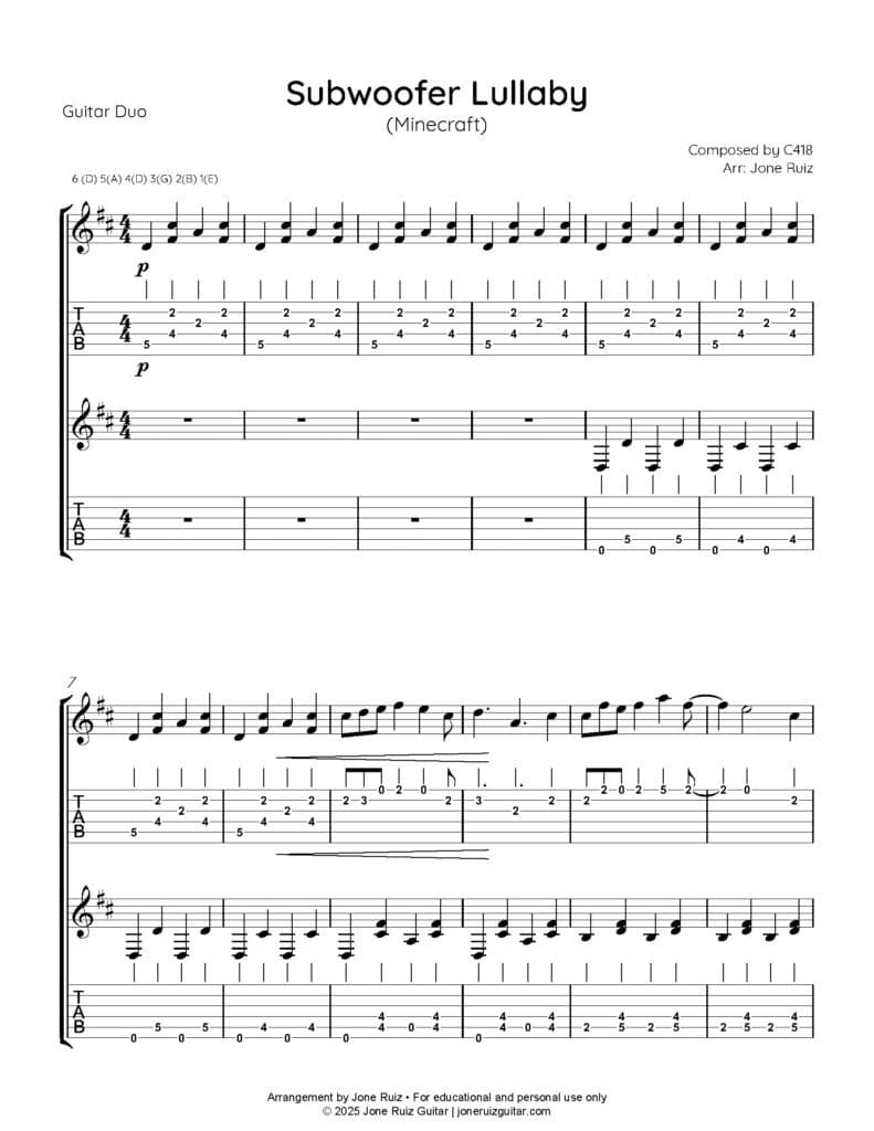 HOUSE CLUBMUSIC 他 18枚 レコードまとめて Minecraft – Subwoofer Lullaby Guitar Tab (Duet) - Video Game